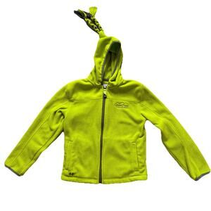 Double Diamond Full Zip Fleece Jacket 3T Green Hood Greek Peak